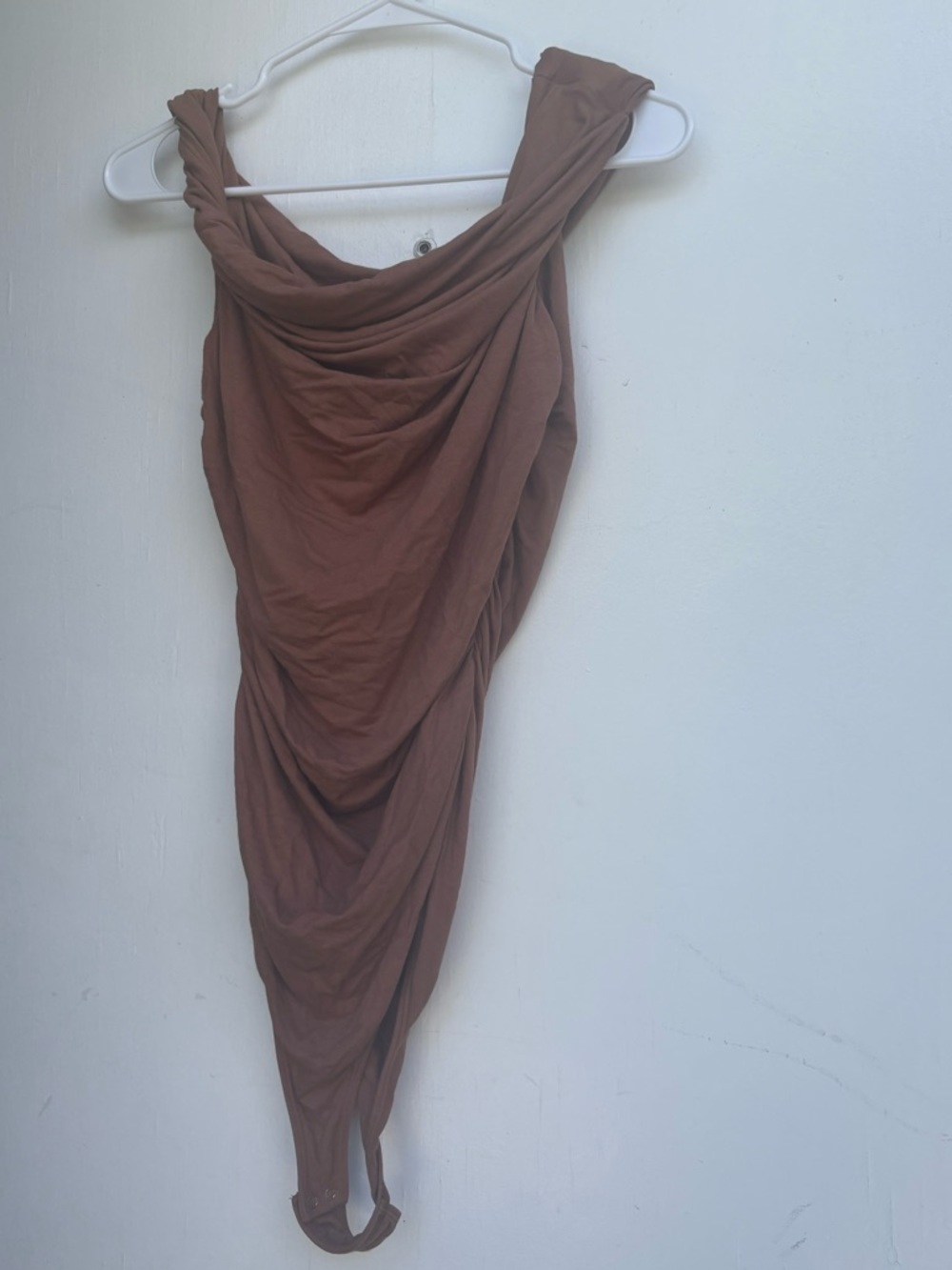Agolde Off shoulder Ruched brown Bodysuit